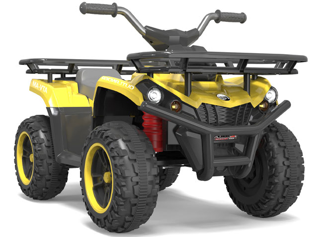 Children ride on ATV